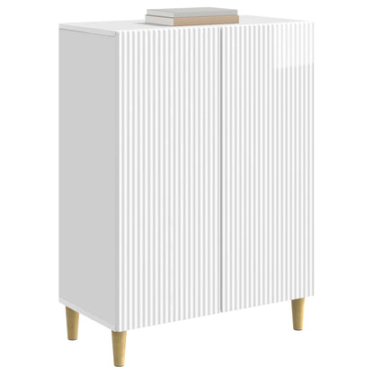 Servírovací Skříň Bílá S Vysokým Leskem 66 X 34,5 X 90 Cm