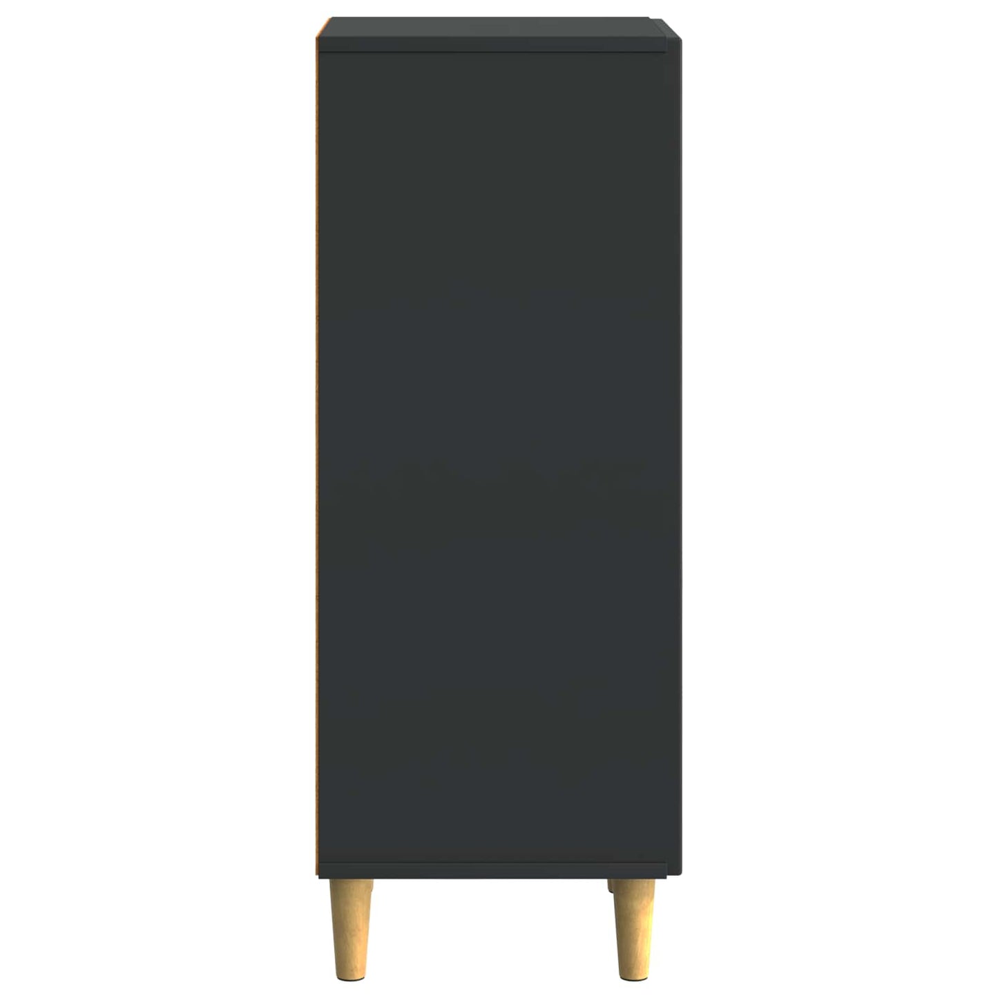 Servírovací Skříň Černá 33 X 34,5 X 90 Cm Kompozitní Dřevo