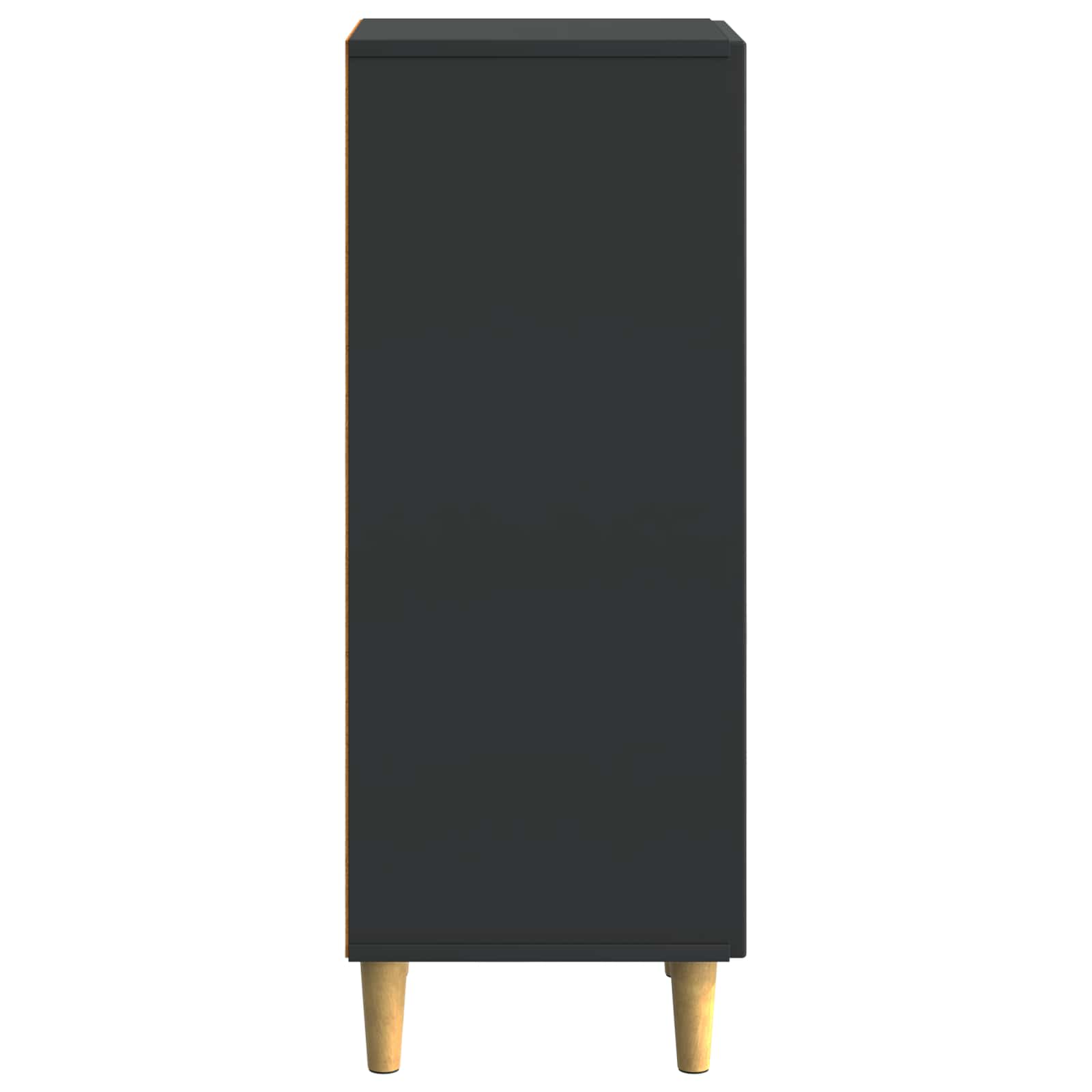 Servírovací Skříň Černá 33 X 34,5 X 90 Cm Kompozitní Dřevo