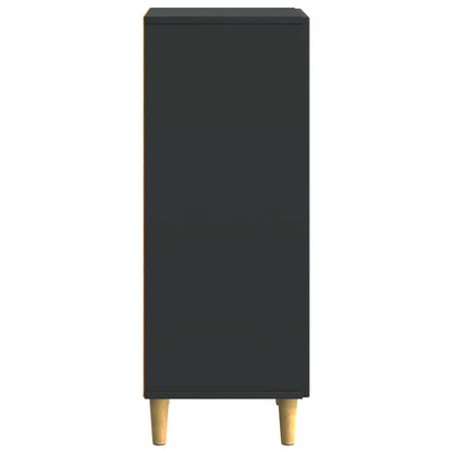 Servírovací Skříň Černá 33 X 34,5 X 90 Cm Kompozitní Dřevo