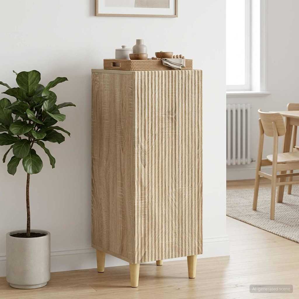 Servírovací Skříň Dub Sonoma 33 X 34,5 X 90 Cm Kompozitní Dřevo