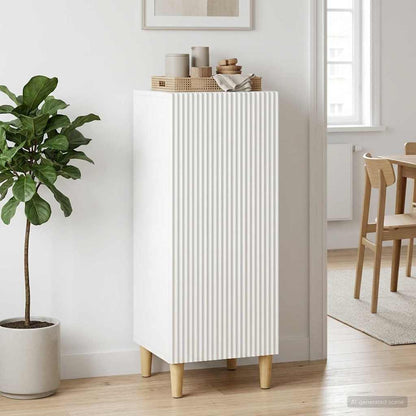 Servírovací Skříň Bílá S Vysokým Leskem 33 X 34,5 X 90 Cm