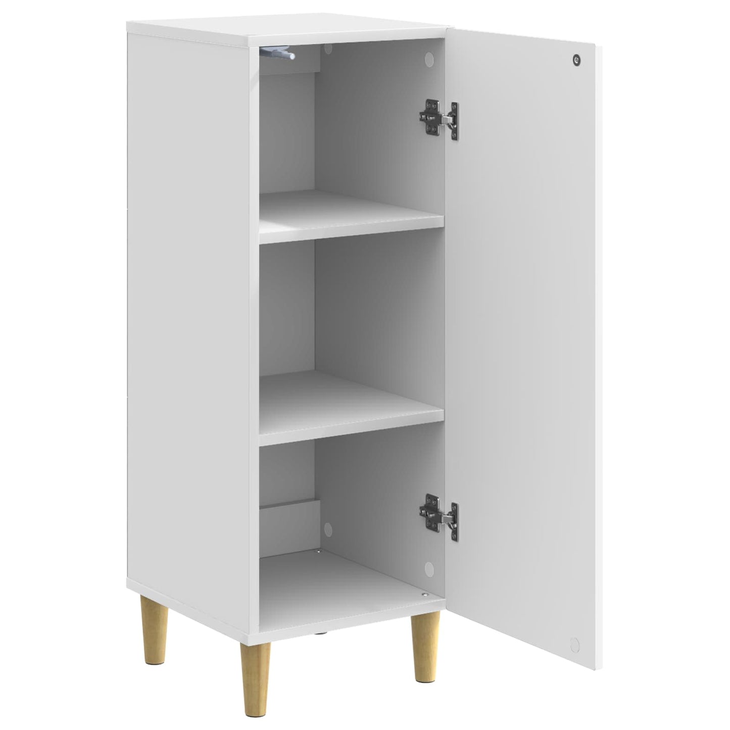 Servírovací Skříň Bílá S Vysokým Leskem 33 X 34,5 X 90 Cm