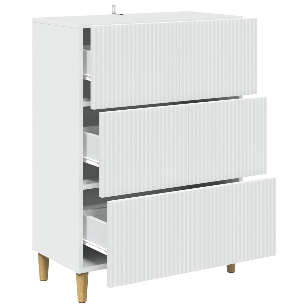 Skříň Se Zásuvkami Bílá 66 X 34,5 X 90 Cm Kompozitní Dřevo
