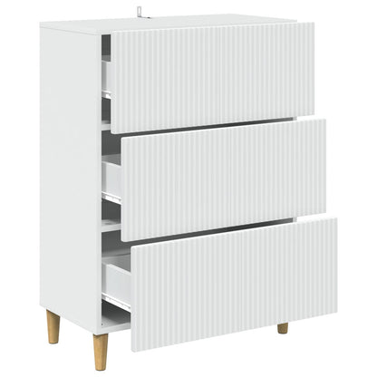 Skříň Se Zásuvkami Bílá 66 X 34,5 X 90 Cm Kompozitní Dřevo