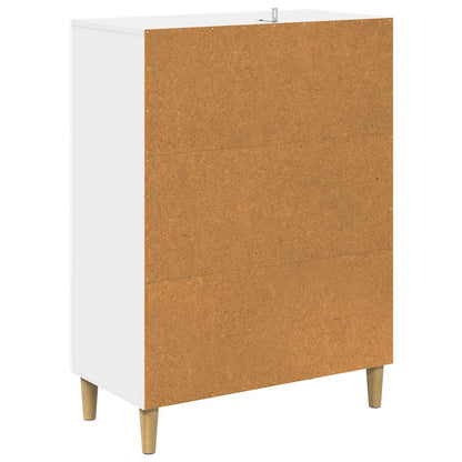 Skříň Se Zásuvkami Bílá S Vysokým Leskem 66 X 34,5 X 90 Cm