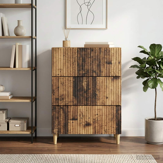Skříň Se Zásuvkami Staré Dřevo 66 X 34,5 X 90 Cm