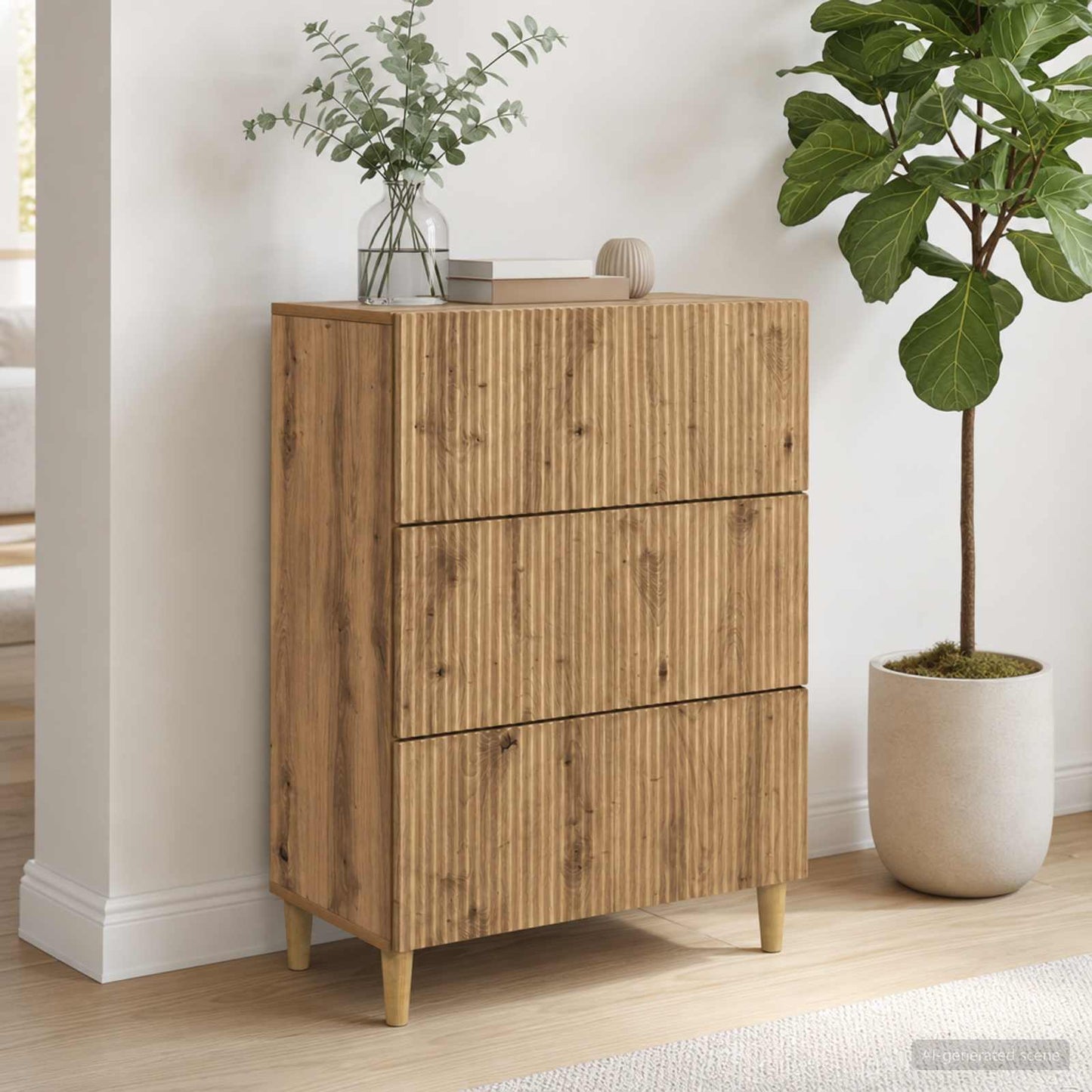 Skříň Se Zásuvkami 66 X 34,5 X 90 Cm Kompozitní Dřevo