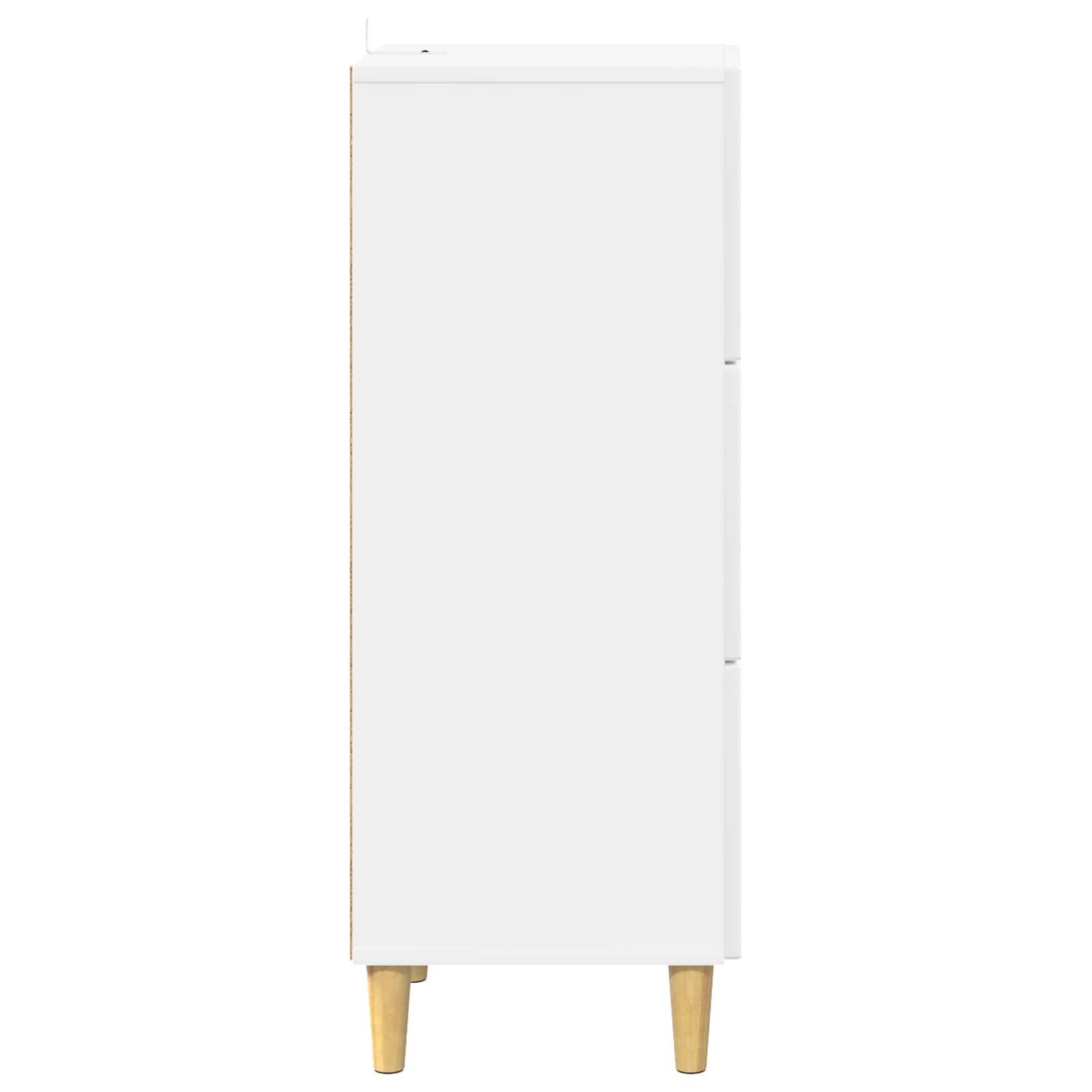 Skříň Se Zásuvkami Bílá S Vysokým Leskem 33 X 34,5 X 90 Cm