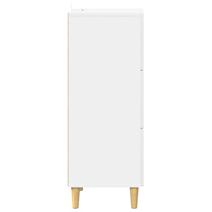 Skříň Se Zásuvkami Bílá S Vysokým Leskem 33 X 34,5 X 90 Cm