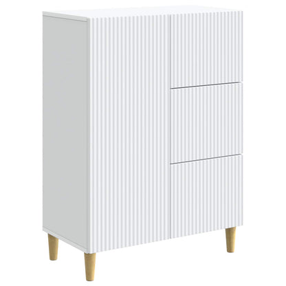 Servírovací Skříň Bílá 66 X 34,5 X 90 Cm Kompozitní Dřevo
