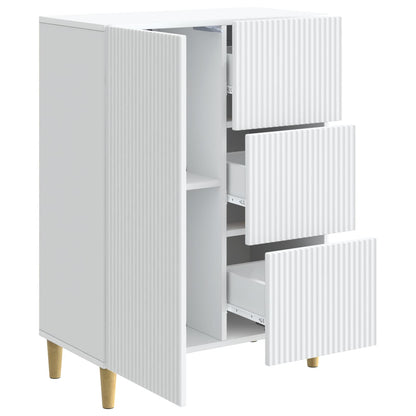 Servírovací Skříň Bílá 66 X 34,5 X 90 Cm Kompozitní Dřevo