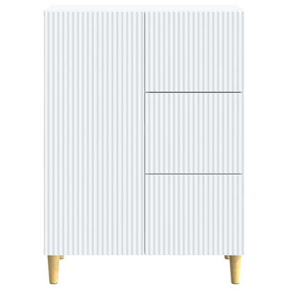 Servírovací Skříň Bílá 66 X 34,5 X 90 Cm Kompozitní Dřevo