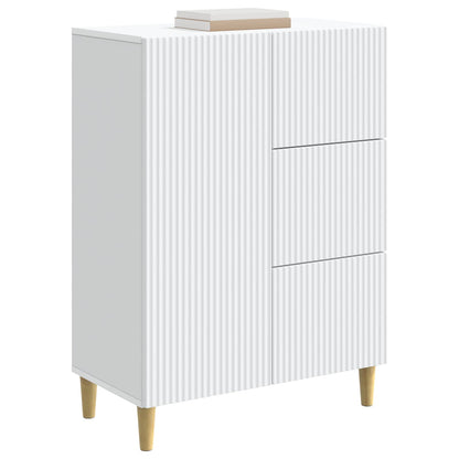 Servírovací Skříň Bílá 66 X 34,5 X 90 Cm Kompozitní Dřevo