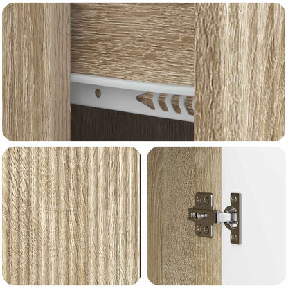 Servírovací Skříň Dub Sonoma 66 X 34,5 X 90 Cm Kompozitní Dřevo