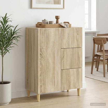 Servírovací Skříň Dub Sonoma 66 X 34,5 X 90 Cm Kompozitní Dřevo