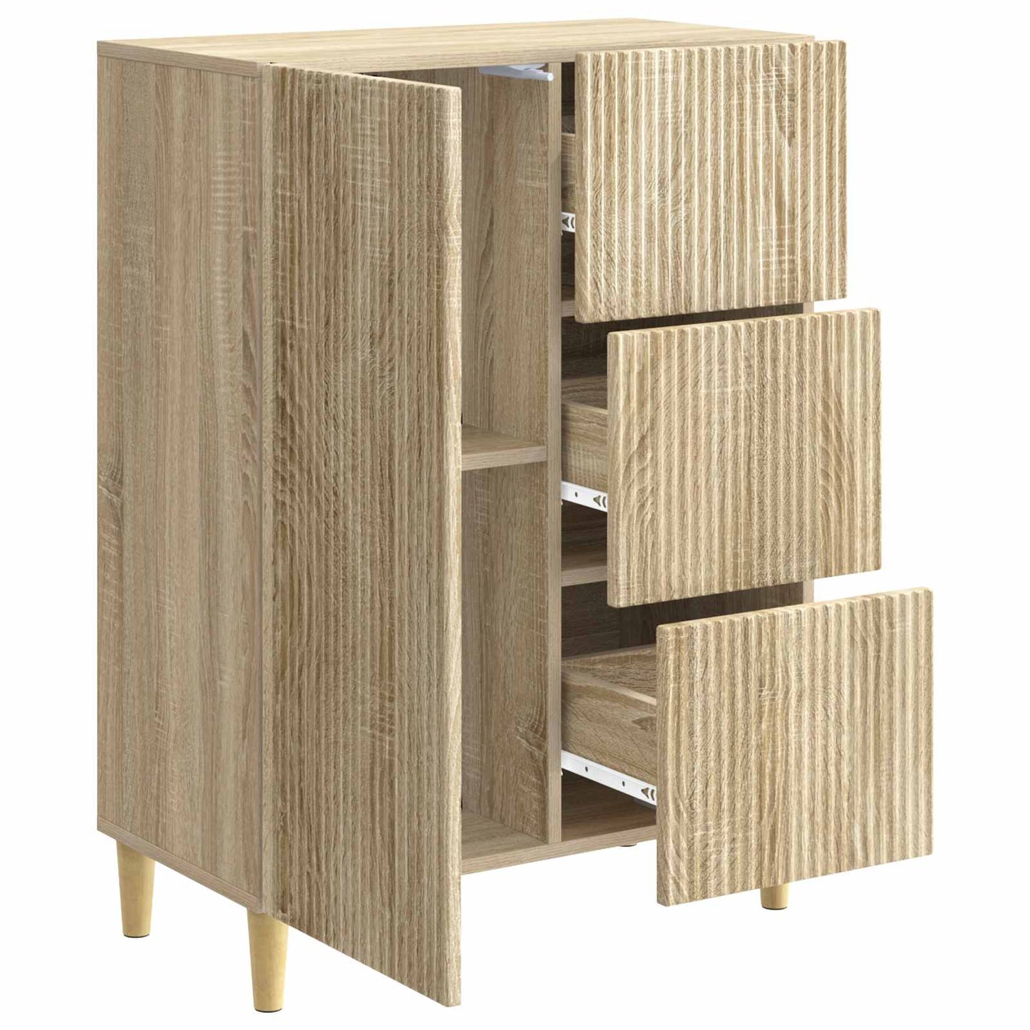 Servírovací Skříň Dub Sonoma 66 X 34,5 X 90 Cm Kompozitní Dřevo