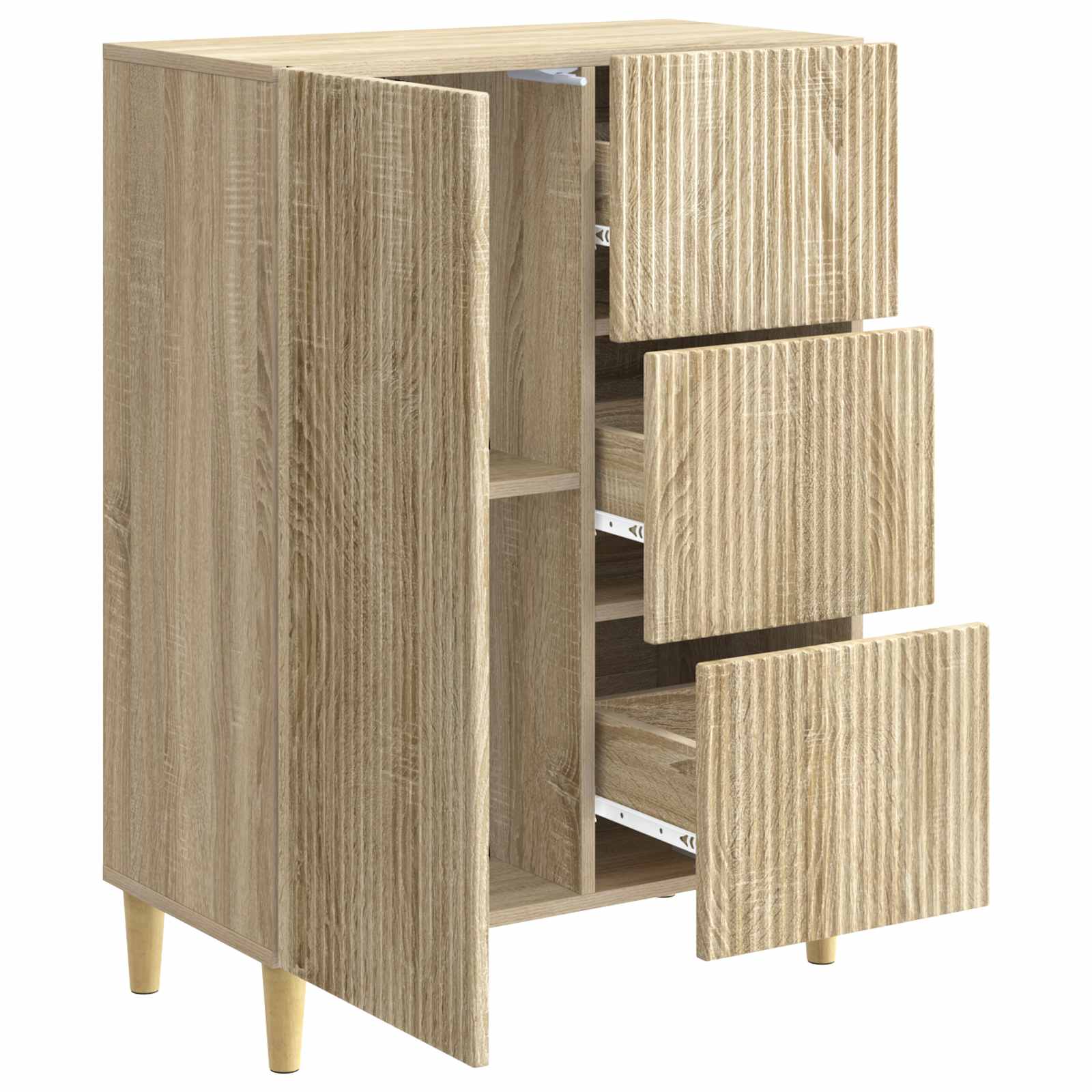 Servírovací Skříň Dub Sonoma 66 X 34,5 X 90 Cm Kompozitní Dřevo