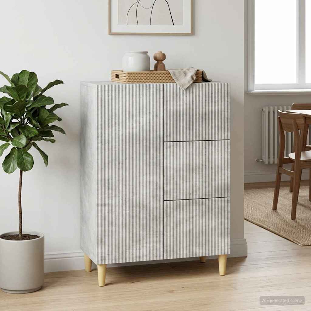 Servírovací Skříň Se Zásuvkou Betonově Šedá 66 X 34,5 X 90 Cm
