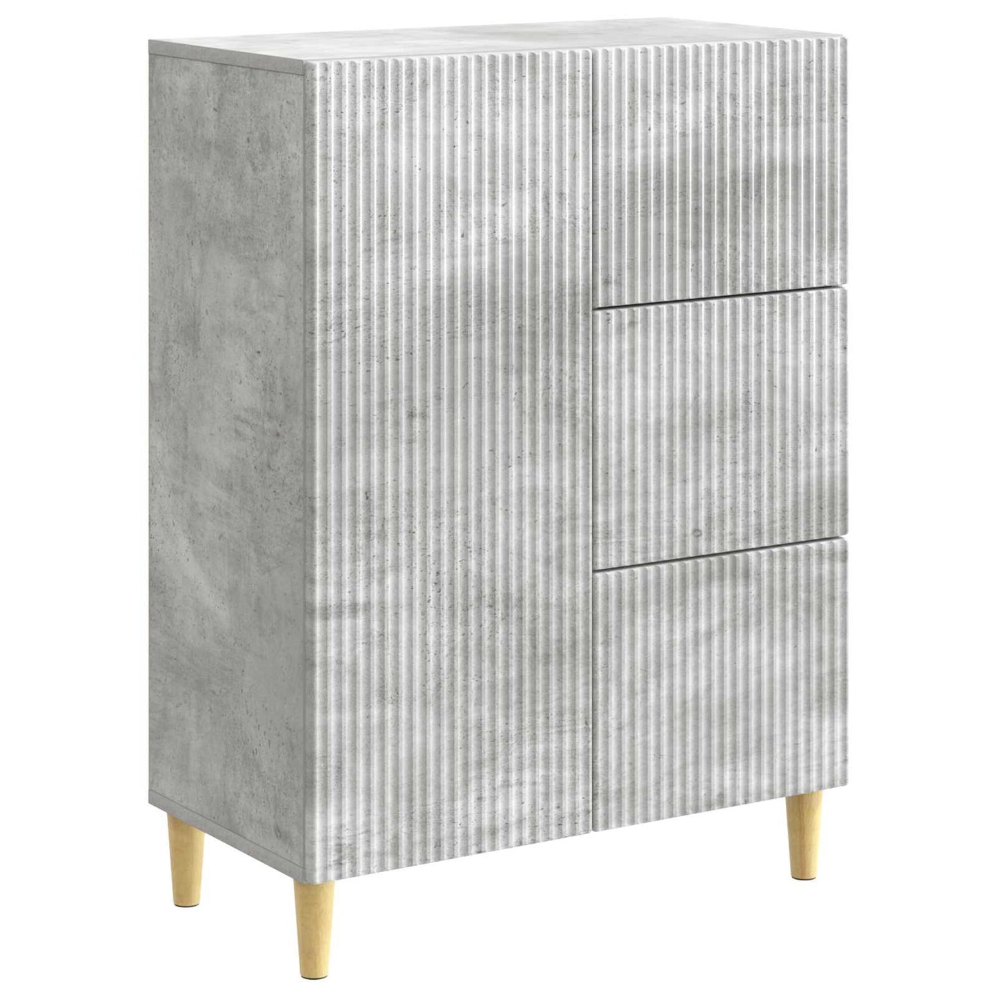 Servírovací Skříň Se Zásuvkou Betonově Šedá 66 X 34,5 X 90 Cm