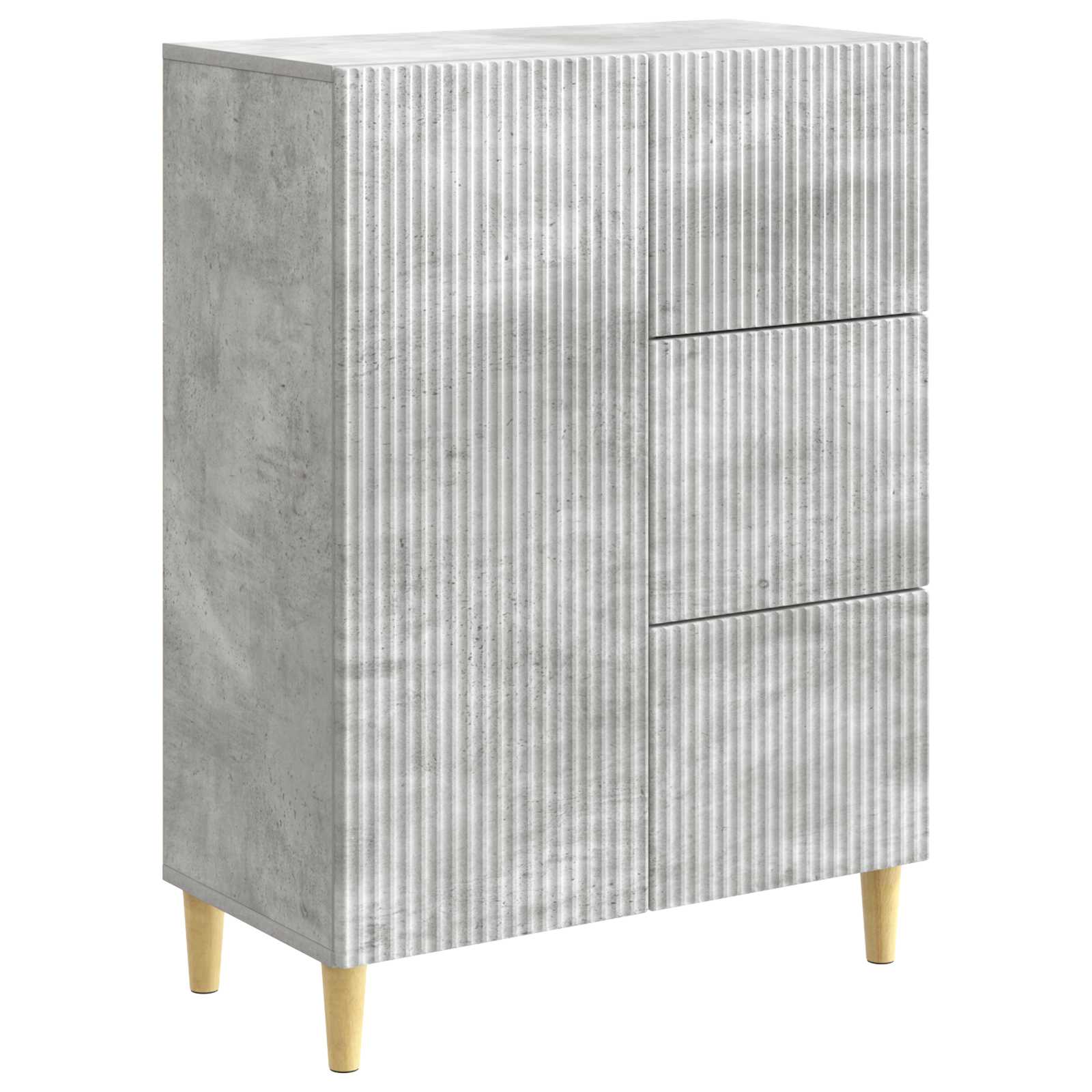 Servírovací Skříň Se Zásuvkou Betonově Šedá 66 X 34,5 X 90 Cm