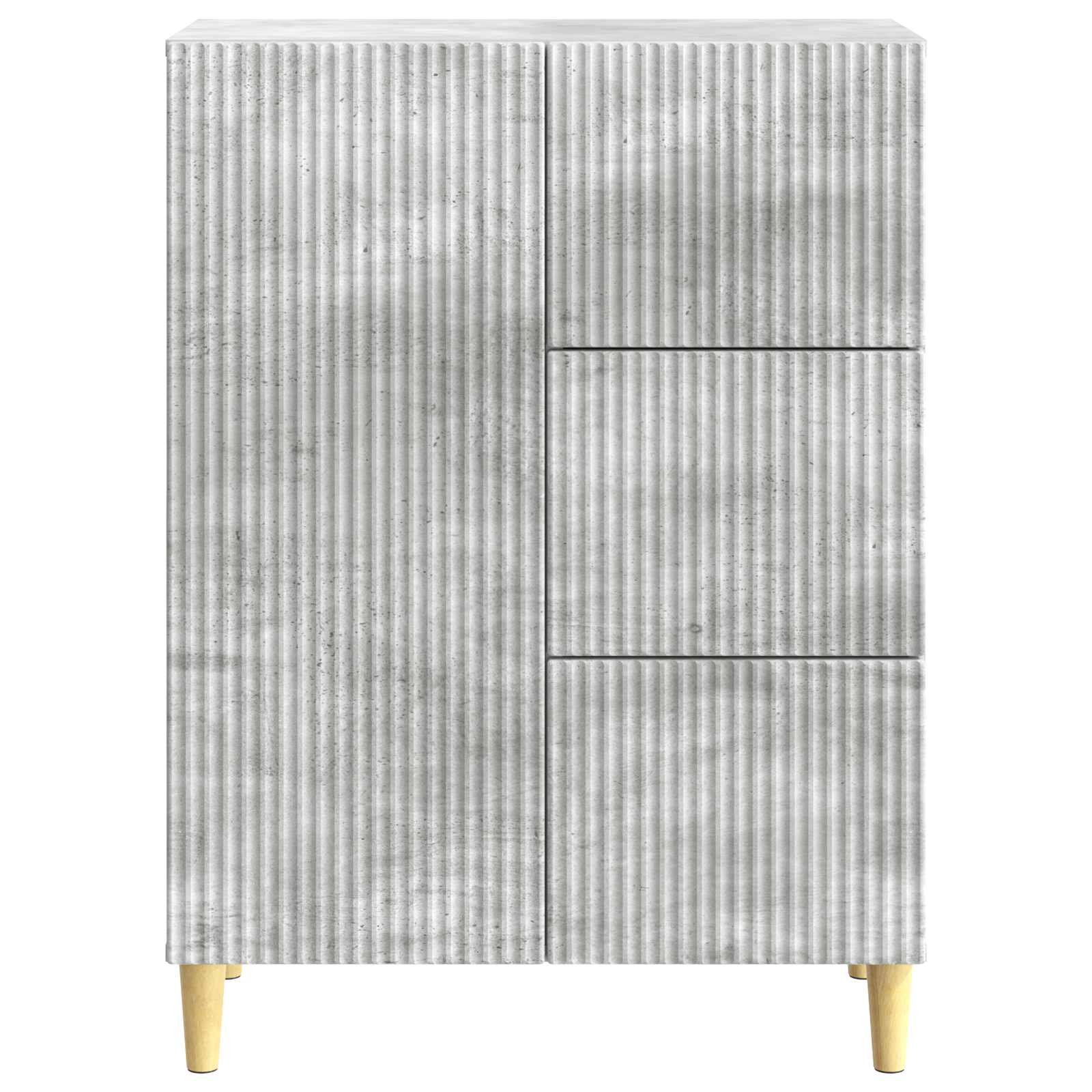 Servírovací Skříň Se Zásuvkou Betonově Šedá 66 X 34,5 X 90 Cm