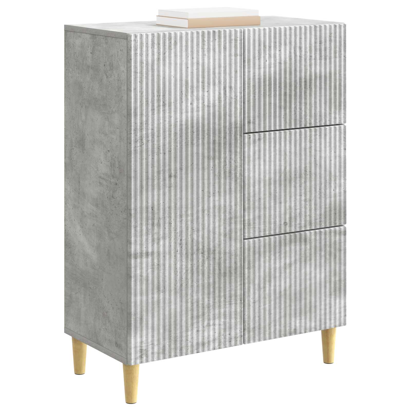 Servírovací Skříň Se Zásuvkou Betonově Šedá 66 X 34,5 X 90 Cm