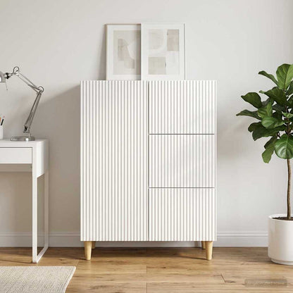 Servírovací Skříň Bílá S Vysokým Leskem 66 X 34,5 X 90 Cm
