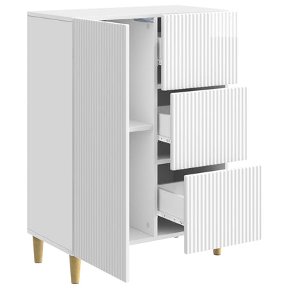 Servírovací Skříň Bílá S Vysokým Leskem 66 X 34,5 X 90 Cm