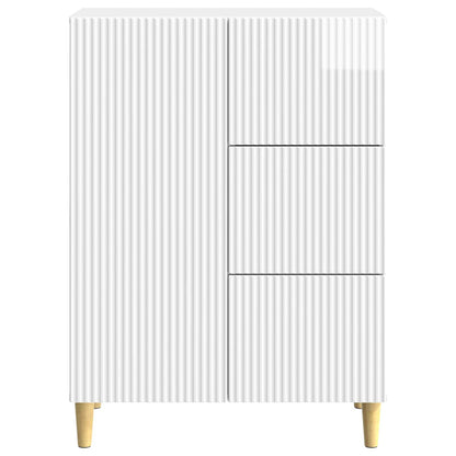 Servírovací Skříň Bílá S Vysokým Leskem 66 X 34,5 X 90 Cm