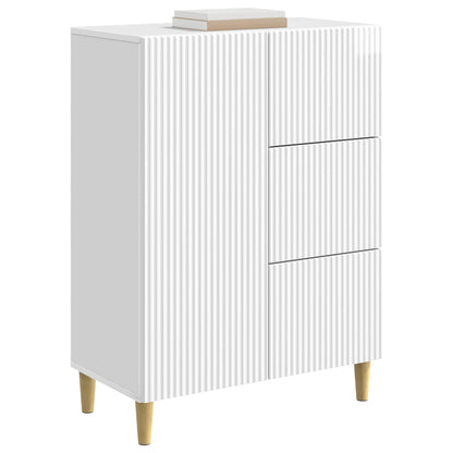 Servírovací Skříň Bílá S Vysokým Leskem 66 X 34,5 X 90 Cm