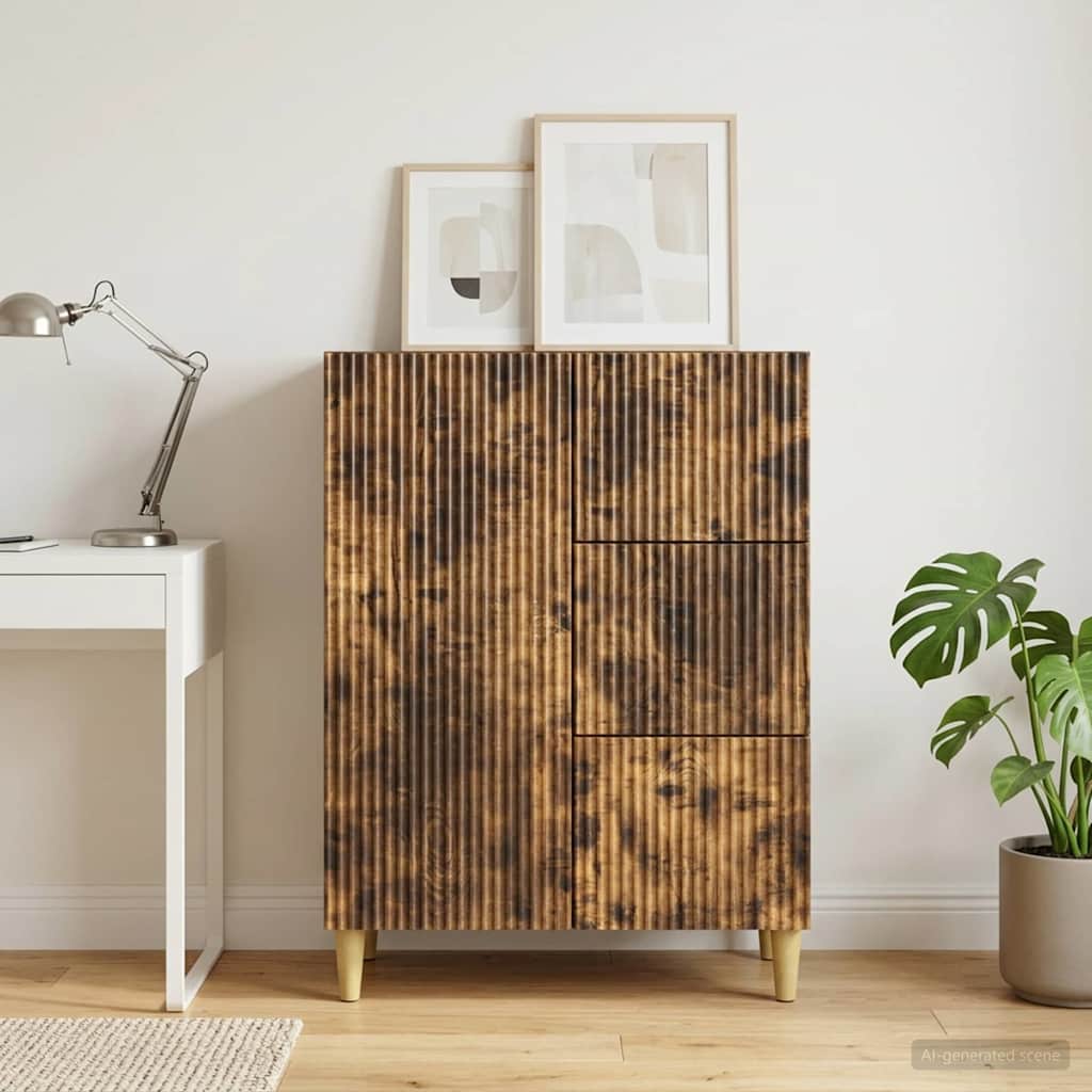 Servírovací Skříň Se Zásuvkou Kouřový Dub 66 X 34,5 X 90 Cm