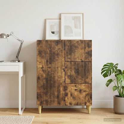 Servírovací Skříň Se Zásuvkou Kouřový Dub 66 X 34,5 X 90 Cm