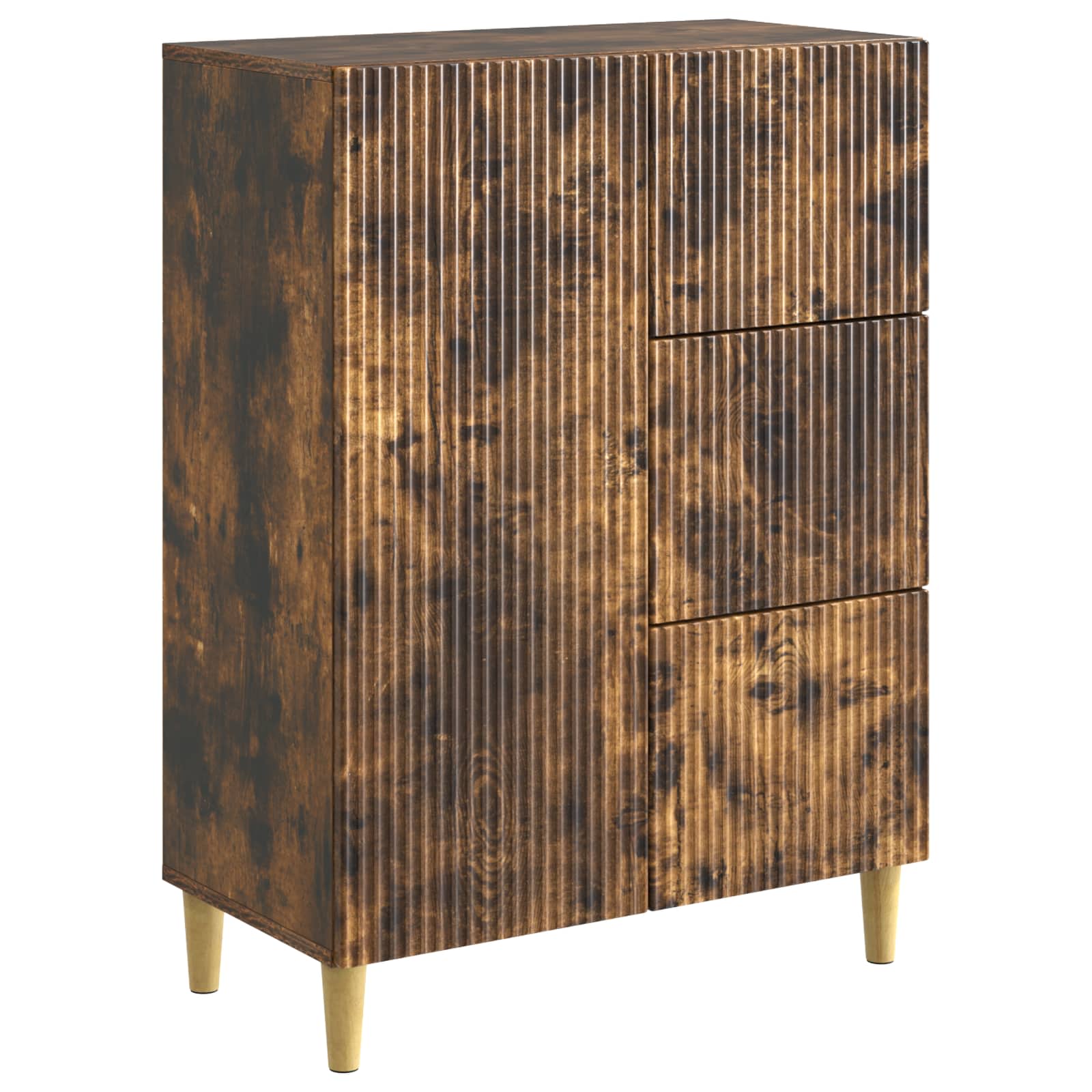 Servírovací Skříň Se Zásuvkou Kouřový Dub 66 X 34,5 X 90 Cm