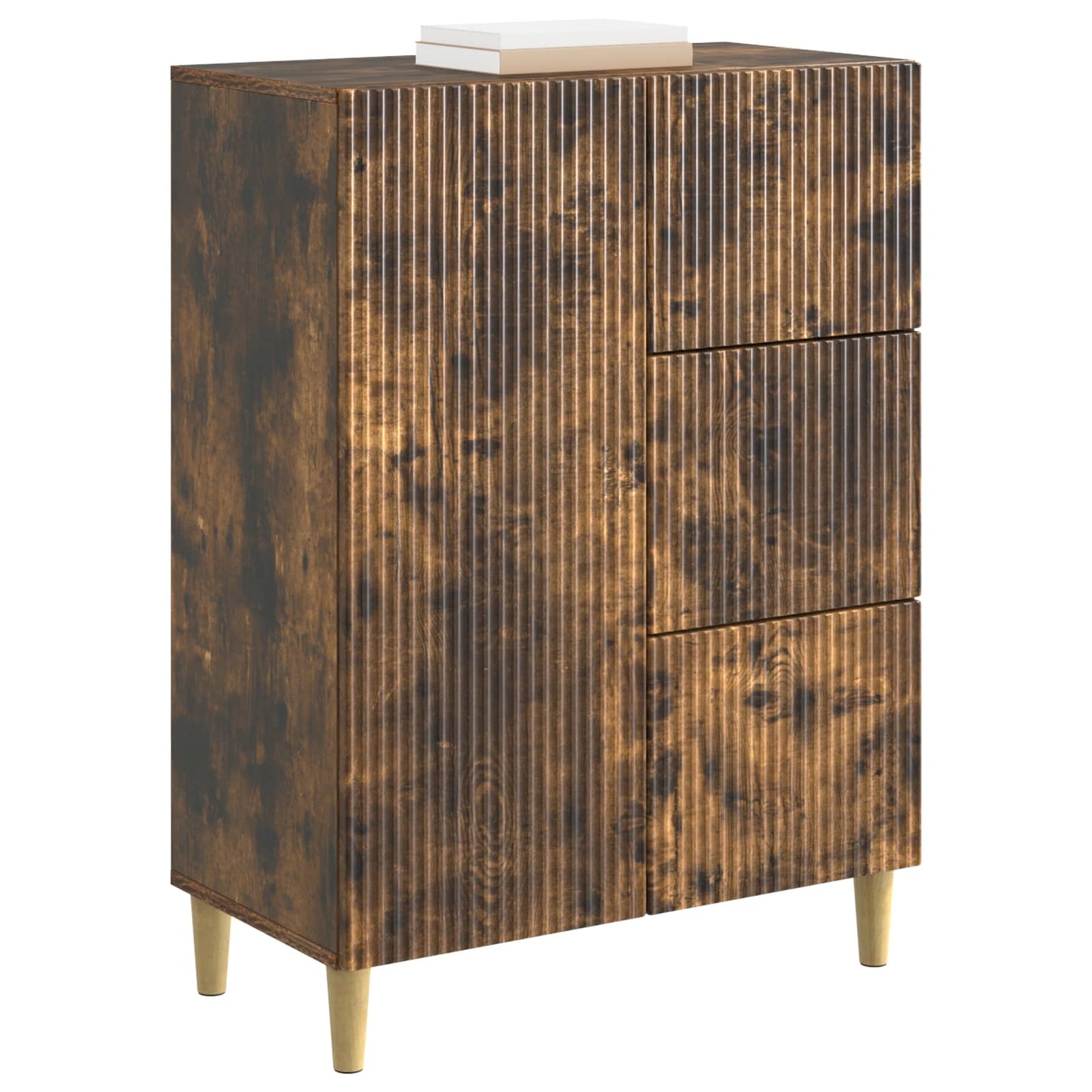 Servírovací Skříň Se Zásuvkou Kouřový Dub 66 X 34,5 X 90 Cm