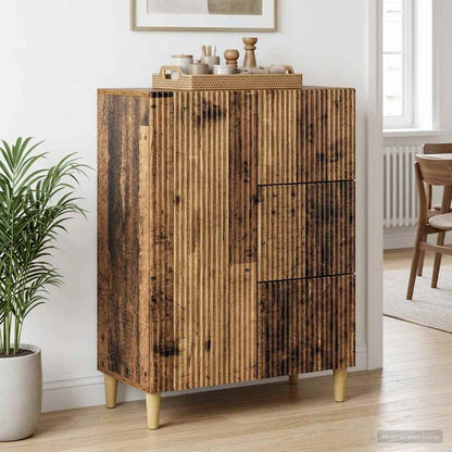 Servírovací Skříň Se Zásuvkou Staré Dřevo 66 X 34,5 X 90 Cm