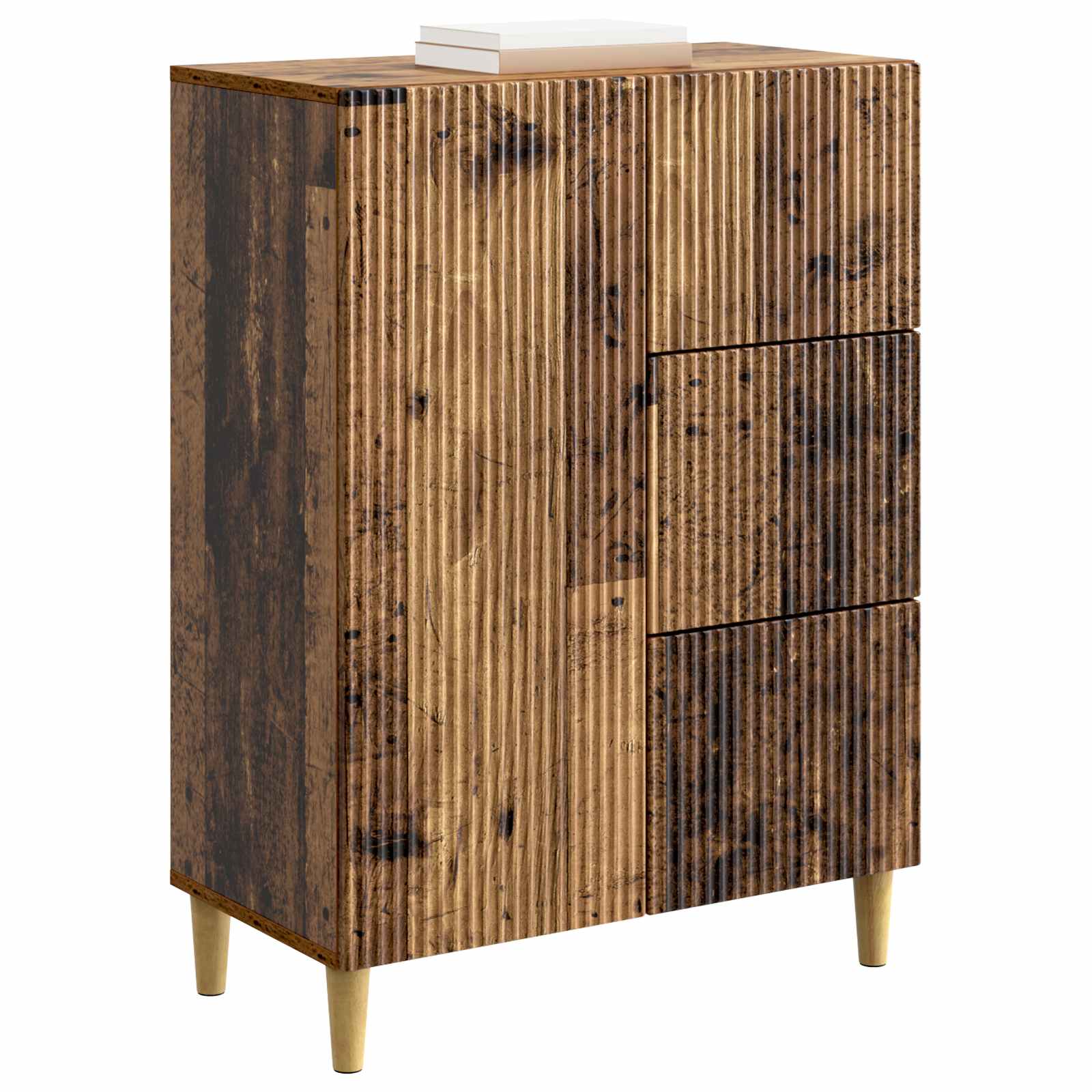Servírovací Skříň Se Zásuvkou Staré Dřevo 66 X 34,5 X 90 Cm