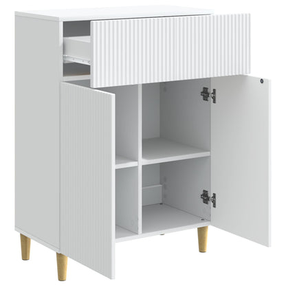 Servírovací Skříň Bílá 66 X 34,5 X 90 Cm Kompozitní Dřevo