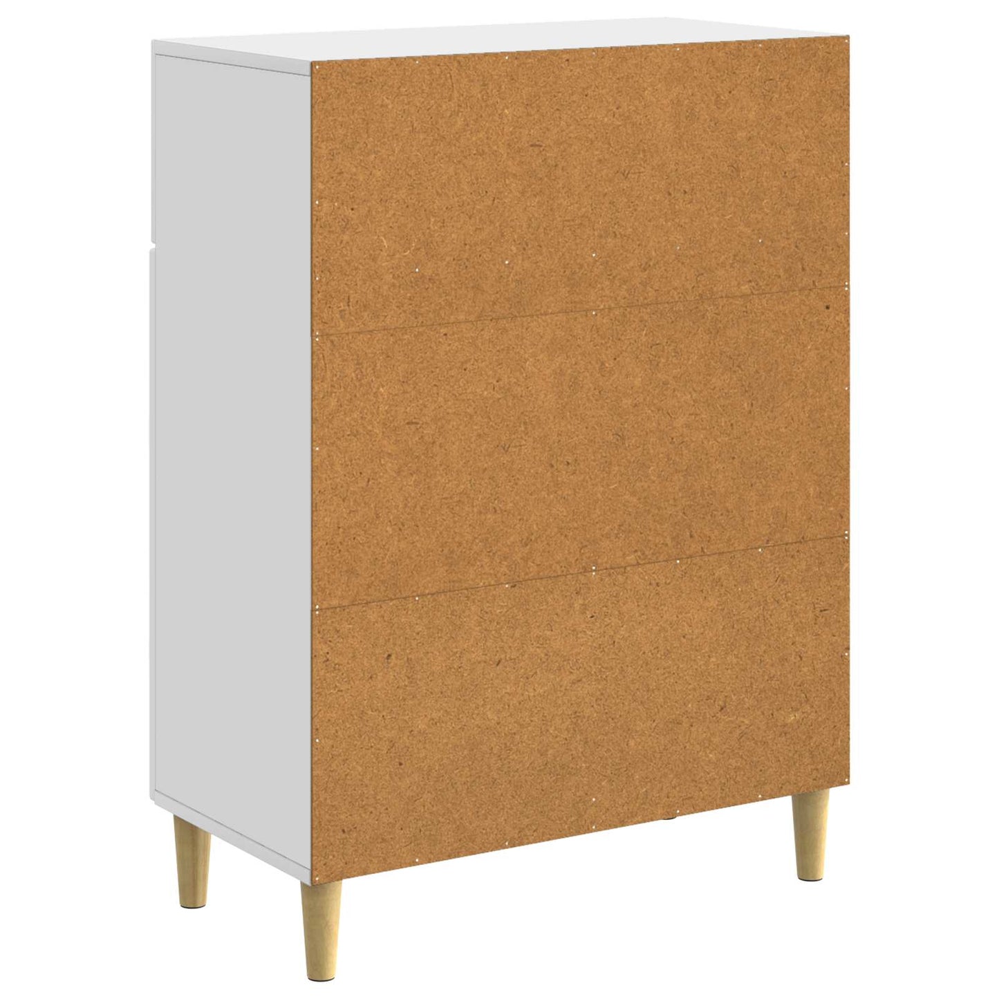 Servírovací Skříň Bílá 66 X 34,5 X 90 Cm Kompozitní Dřevo