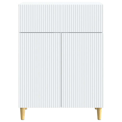 Servírovací Skříň Bílá 66 X 34,5 X 90 Cm Kompozitní Dřevo