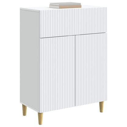 Servírovací Skříň Bílá 66 X 34,5 X 90 Cm Kompozitní Dřevo