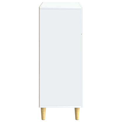 Servírovací Skříň Bílá 66 X 34,5 X 90 Cm Kompozitní Dřevo