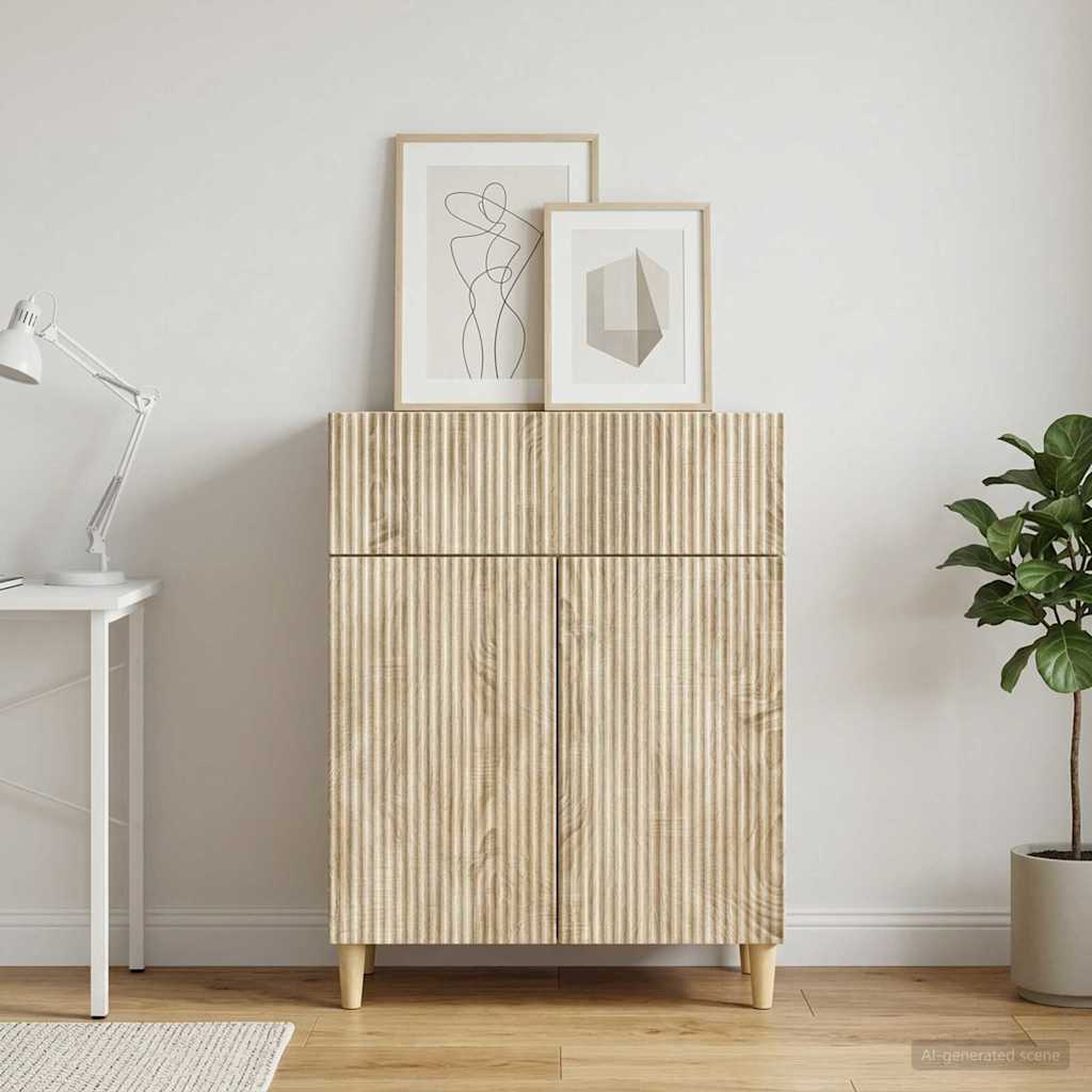 Servírovací Skříň Dub Sonoma 66 X 34,5 X 90 Cm Kompozitní Dřevo