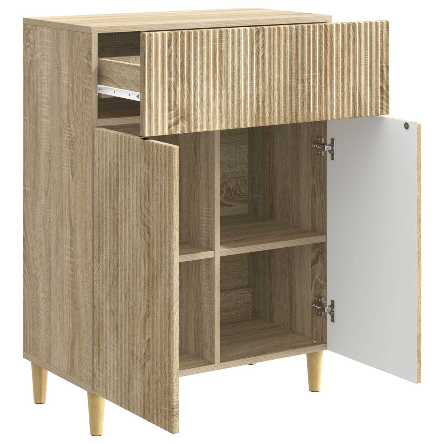 Servírovací Skříň Dub Sonoma 66 X 34,5 X 90 Cm Kompozitní Dřevo