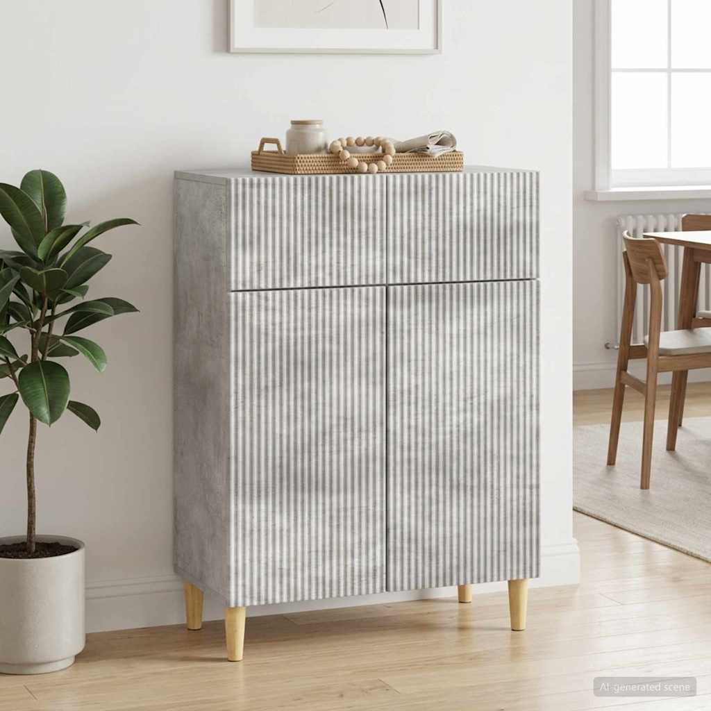 Servírovací Skříň Se Zásuvkou Betonově Šedá 66 X 34,5 X 90 Cm