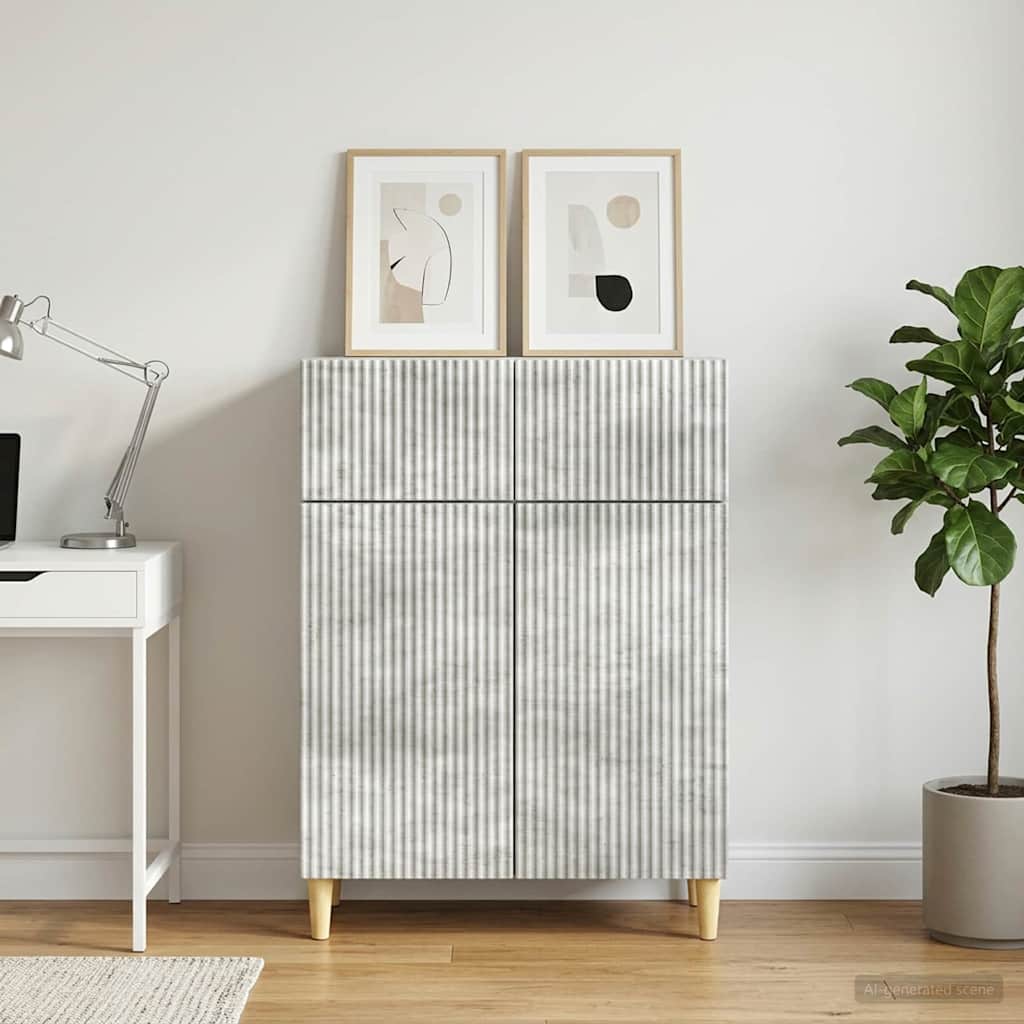 Servírovací Skříň Se Zásuvkou Betonově Šedá 66 X 34,5 X 90 Cm