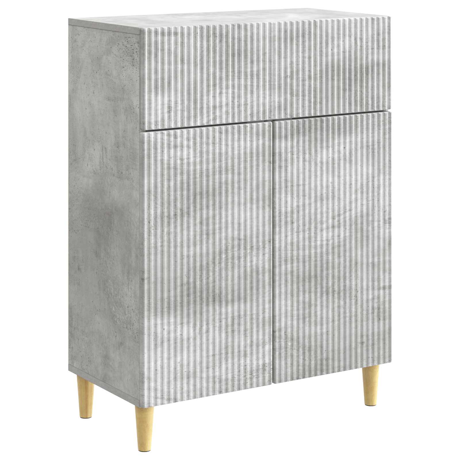 Servírovací Skříň Se Zásuvkou Betonově Šedá 66 X 34,5 X 90 Cm