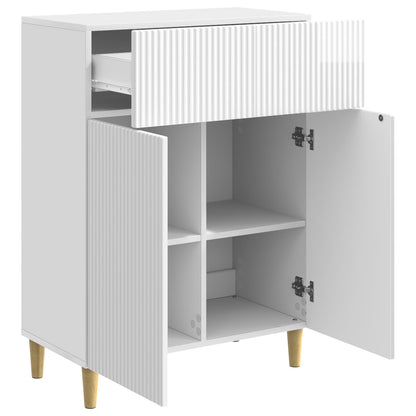 Servírovací Skříň Bílá S Vysokým Leskem 66 X 34,5 X 90 Cm