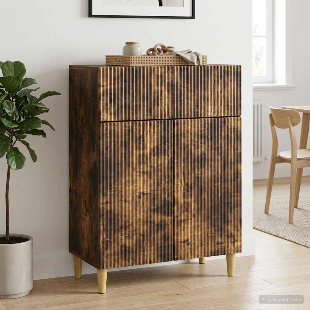 Servírovací Skříň Se Zásuvkou Kouřový Dub 66 X 34,5 X 90 Cm