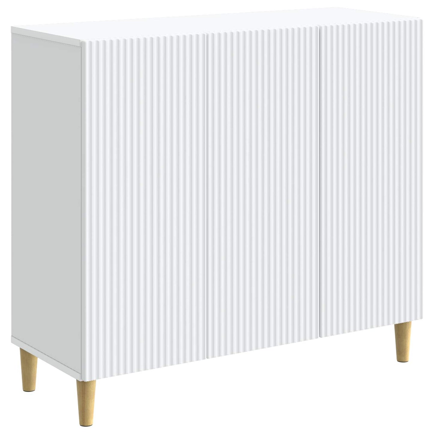 Servírovací Skříň Bílá 89 X 34,5 X 80 Cm Kompozitní Dřevo